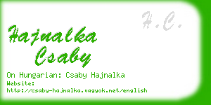 hajnalka csaby business card